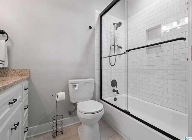 185 Meadowbrook Dr, Piedmont, AL 36272 - full bath featuring toilet, vanity, enclosed tub / shower combo, and baseboards