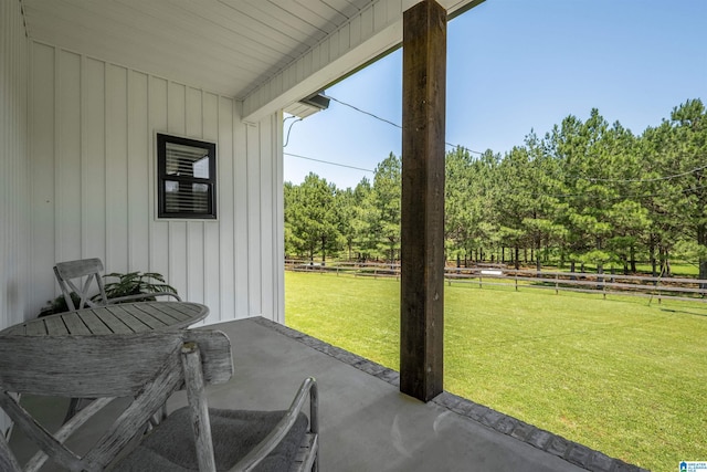 185 Meadowbrook Dr, Piedmont, AL 36272 - view of patio with view of wooded area
