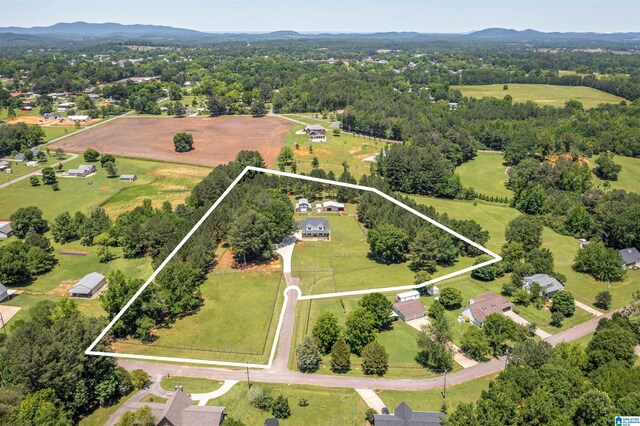 185 Meadowbrook Dr, Piedmont, AL 36272 - view of property location with property parcel outlined and mountains