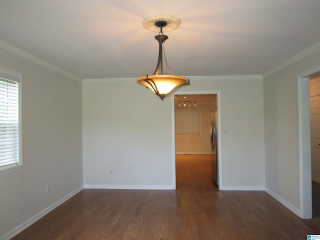 4634 Honeysuckle Rd, Quinton, AL 35130 - spare room with wood finished floors, crown molding, and baseboards