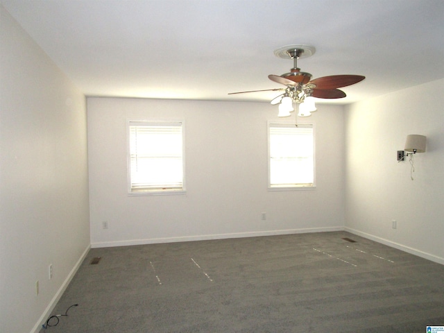 4634 Honeysuckle Rd, Quinton, AL 35130 - empty room featuring healthy amount of natural light, a ceiling fan, and baseboards