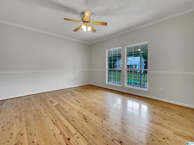 806 14th Ave, Pleasant Grove, AL 35127 - unfurnished room with wood-type flooring, ceiling fan, ornamental molding, and baseboards