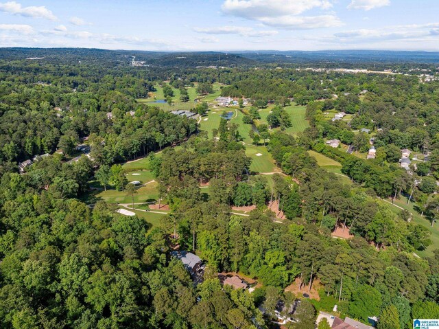 1608 Kestwick Dr, Hoover, AL 35226 - aerial view of property and surrounding area featuring a forest and a golf club