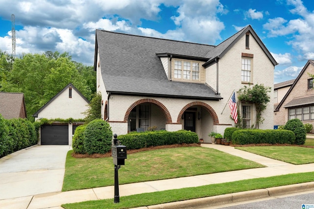 3701 James Hill Ter, Hoover, AL 35226 - view of front of property featuring brick siding, roof with shingles, a front lawn, a garage, and driveway