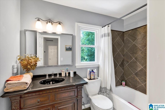 113 Pine Cliff Cir, Hoover, AL 35226 - full bath with vanity, toilet, and shower / bathtub combination with curtain