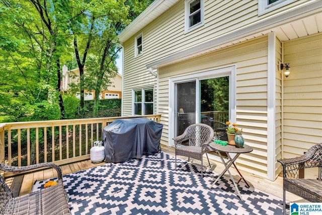 113 Pine Cliff Cir, Hoover, AL 35226 - wooden terrace featuring a grill