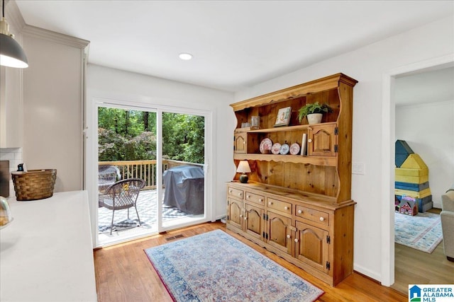 113 Pine Cliff Cir, Hoover, AL 35226 - interior space featuring light wood-style flooring and recessed lighting