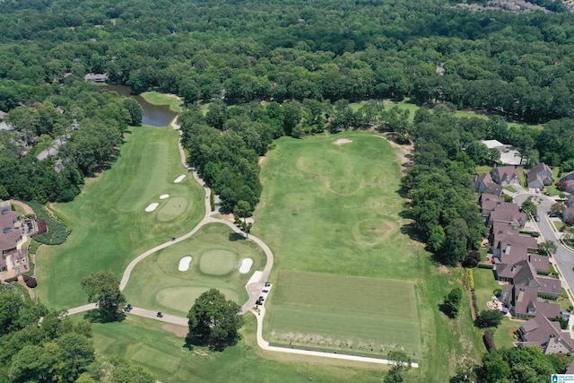 3061 Old Stone Dr, Birmingham, AL 35242 - aerial view of property and surrounding area with a local golf course, a nearby body of water, a heavily wooded area, and nearby suburban area