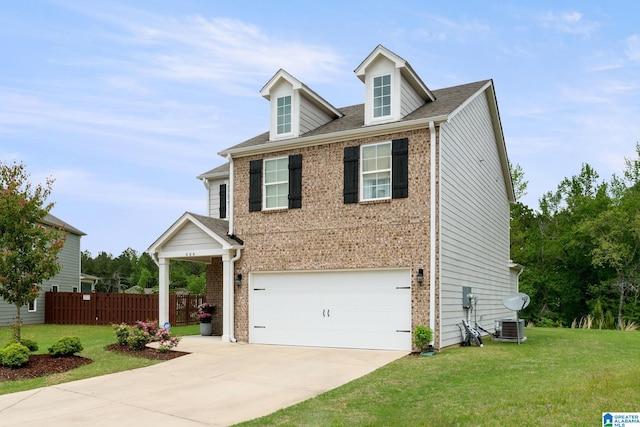464 Crossbridge Rd, Chelsea, AL 35043 - view of front facade featuring a garage, concrete driveway, brick siding, and cooling unit