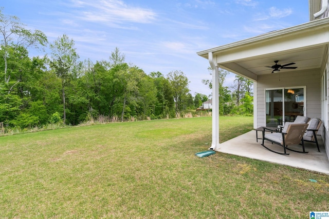 464 Crossbridge Rd, Chelsea, AL 35043 - view of grassy yard featuring a patio and ceiling fan