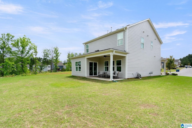 464 Crossbridge Rd, Chelsea, AL 35043 - back of house featuring ceiling fan, a patio, and a yard