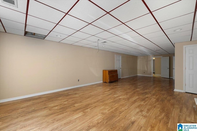 255 Savannah Ln, Cleveland, AL 35049 - spare room featuring baseboards, light wood-style floors, and a drop ceiling