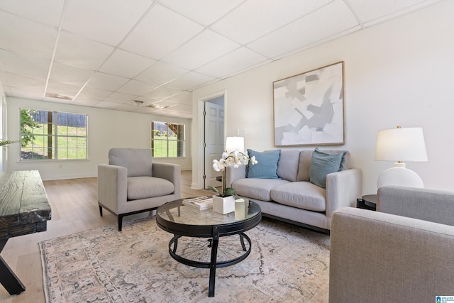 773 Old Cahaba Dr, Helena, AL 35080 - living area featuring a paneled ceiling and wood finished floors