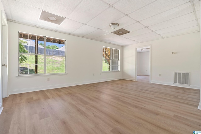 773 Old Cahaba Dr, Helena, AL 35080 - spare room with a paneled ceiling, light wood-type flooring, and baseboards