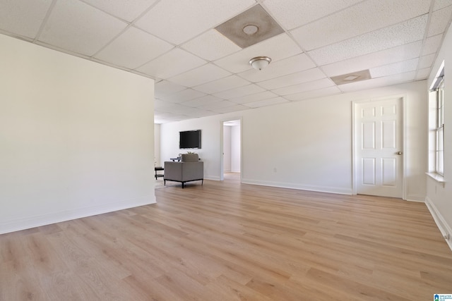 773 Old Cahaba Dr, Helena, AL 35080 - unfurnished room with a paneled ceiling, light wood-style flooring, and baseboards