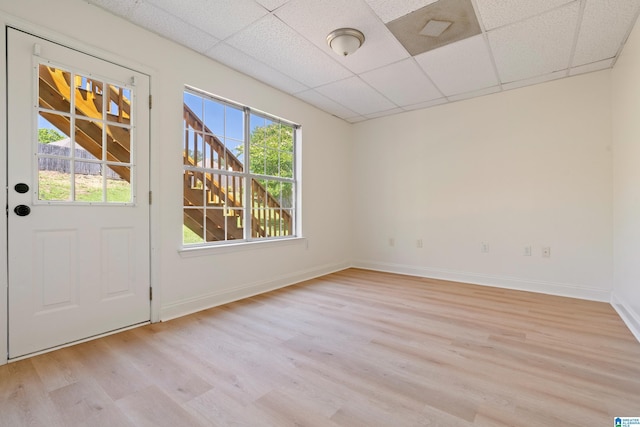 773 Old Cahaba Dr, Helena, AL 35080 - foyer entrance featuring light wood-type flooring, baseboards, and a paneled ceiling