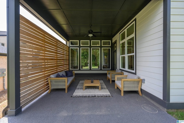 4651 Silas Ave, Hoover, AL 35244 - view of patio featuring an outdoor hangout area and a ceiling fan