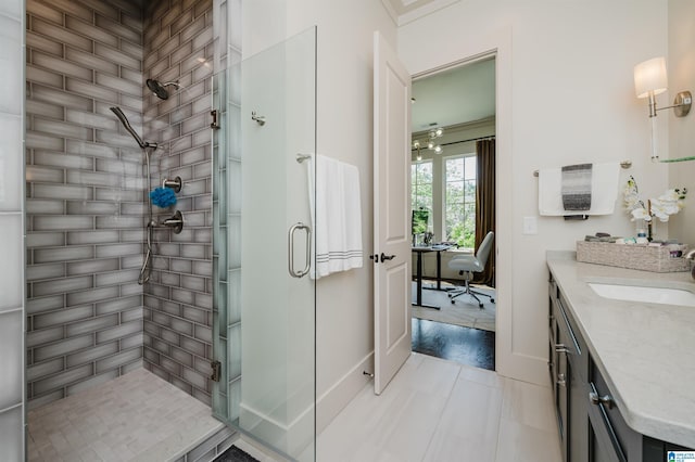 112 Perry Pl, Birmingham, AL 35242 - bathroom with a shower stall and vanity