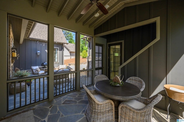 112 Perry Pl, Birmingham, AL 35242 - sunroom / solarium featuring ceiling fan and outdoor dining space