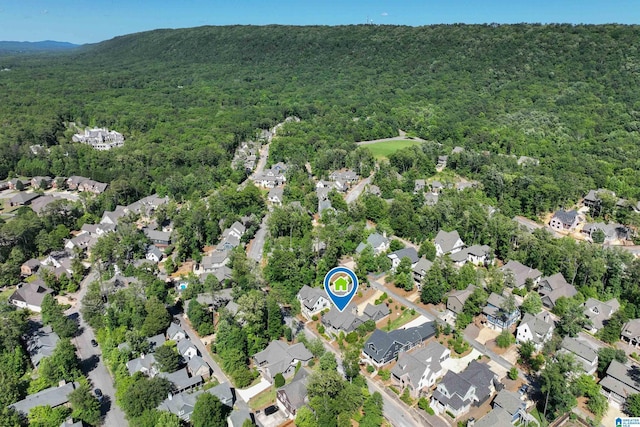112 Perry Pl, Birmingham, AL 35242 - aerial view of residential area featuring a heavily wooded area
