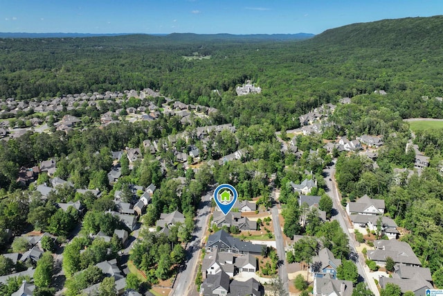 112 Perry Pl, Birmingham, AL 35242 - aerial perspective of suburban area featuring a heavily wooded area