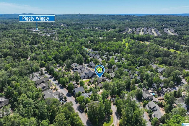 112 Perry Pl, Birmingham, AL 35242 - aerial view of residential area with a heavily wooded area