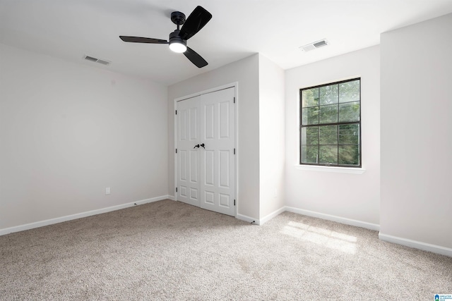 4100 S Shades Crest Rd, Hoover, AL 35244 - unfurnished bedroom with carpet flooring, baseboards, a closet, and ceiling fan
