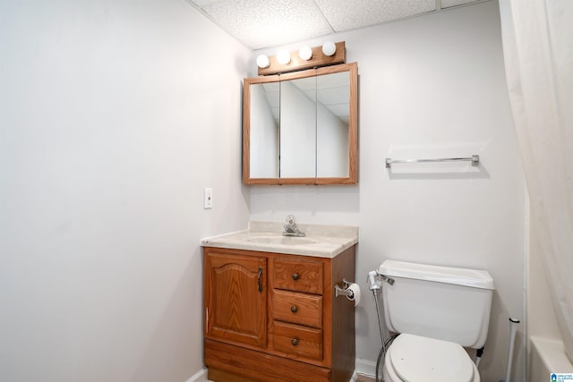 4100 S Shades Crest Rd, Hoover, AL 35244 - bathroom with vanity, toilet, a bathtub, and baseboards