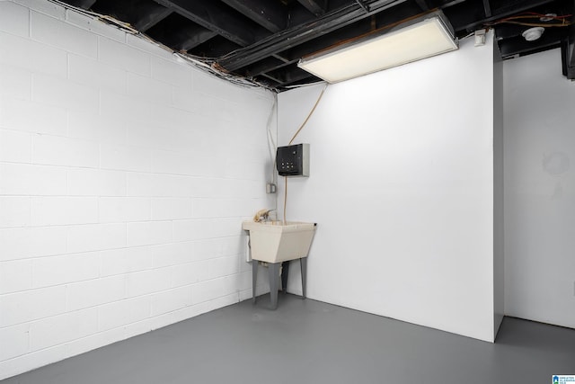 4100 S Shades Crest Rd, Hoover, AL 35244 - unfinished basement featuring concrete block wall