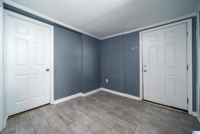 140 Camelia Ave, Gardendale, AL 35071 - spare room featuring crown molding, wood finished floors, baseboards, and wood ceiling