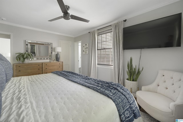 39 Edgehill Rd, Homewood, AL 35209 - bedroom featuring crown molding and a ceiling fan