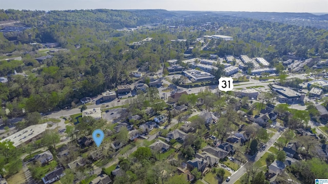 39 Edgehill Rd, Homewood, AL 35209 - aerial overview of property's location featuring a forest