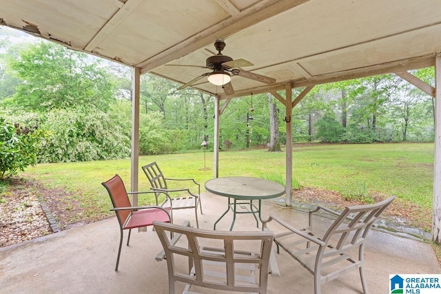 4010 93rd St, Northport, AL 35473 - view of patio with ceiling fan