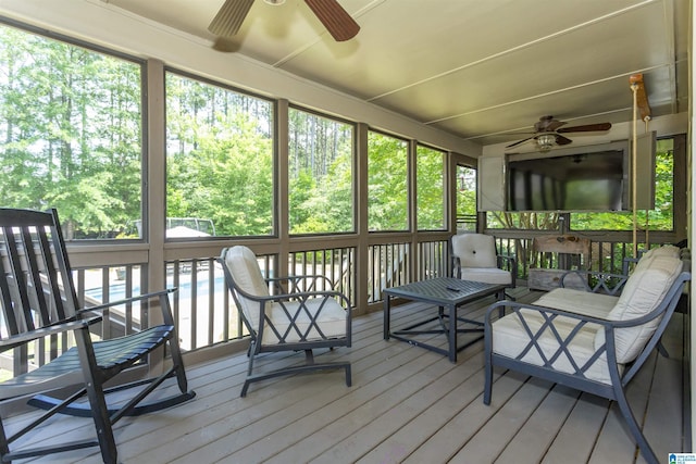 1020 Dunsmore Dr, Chelsea, AL 35043 - sunroom with a ceiling fan