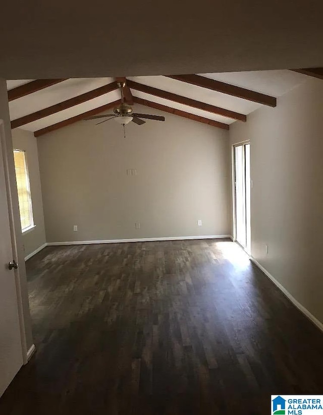 421 Valley Crest Dr, Birmingham, AL 35215 - spare room with ceiling fan, baseboards, and dark wood finished floors