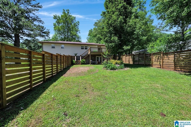 1115 Park Ave, Oneonta, AL 35121 - view of yard with stairs and a wooden deck