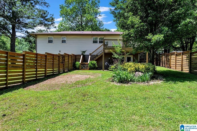 1115 Park Ave, Oneonta, AL 35121 - back of property featuring stairs and a deck