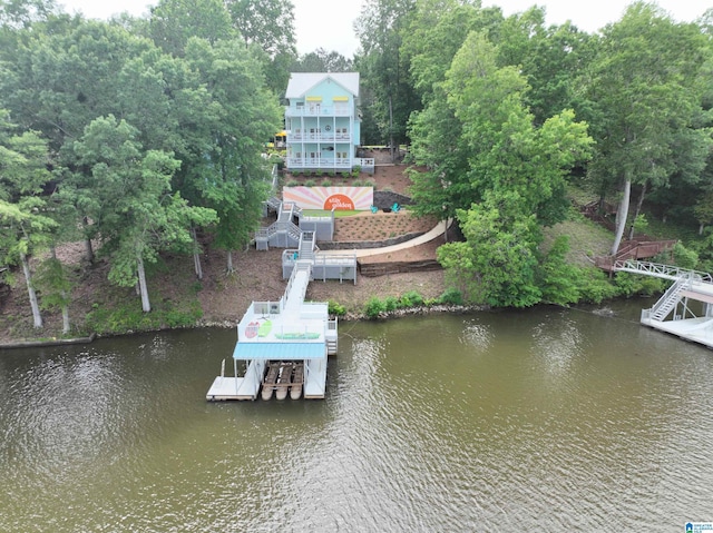 967 Wright Way Dr, Wedowee, AL 36278 - dock area with a water view and stairs