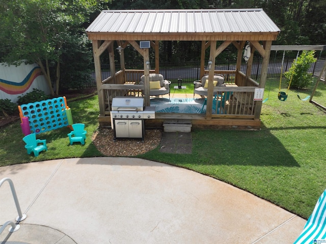967 Wright Way Dr, Wedowee, AL 36278 - view of patio / terrace with a gazebo