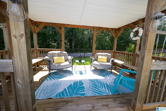 967 Wright Way Dr, Wedowee, AL 36278 - deck featuring an outdoor living space