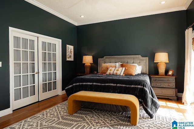 967 Wright Way Dr, Wedowee, AL 36278 - bedroom featuring ornamental molding, wood finished floors, baseboards, and recessed lighting