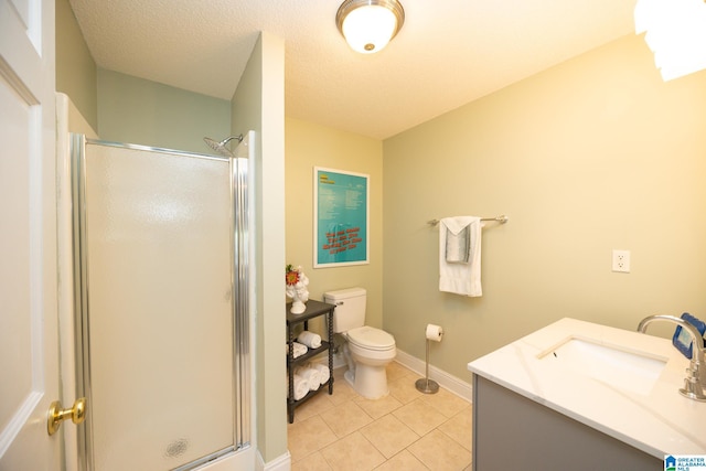 967 Wright Way Dr, Wedowee, AL 36278 - full bathroom with a stall shower, vanity, tile patterned floors, toilet, and baseboards