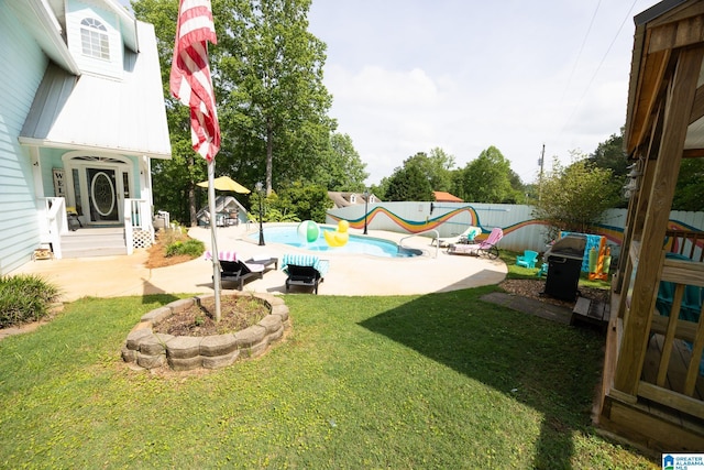 967 Wright Way Dr, Wedowee, AL 36278 - view of yard with a patio area