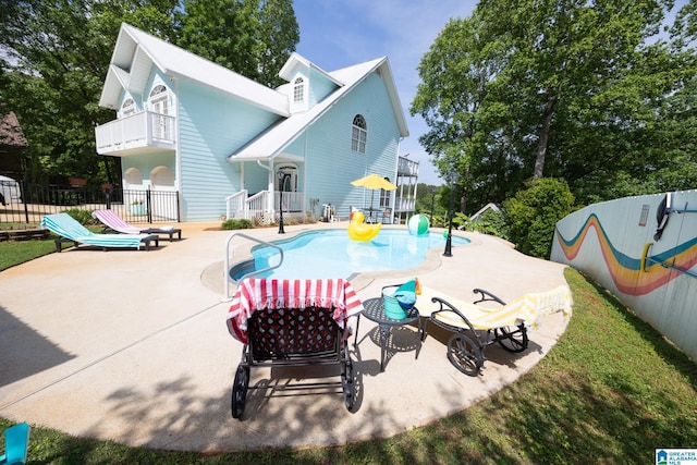 967 Wright Way Dr, Wedowee, AL 36278 - view of swimming pool featuring a patio