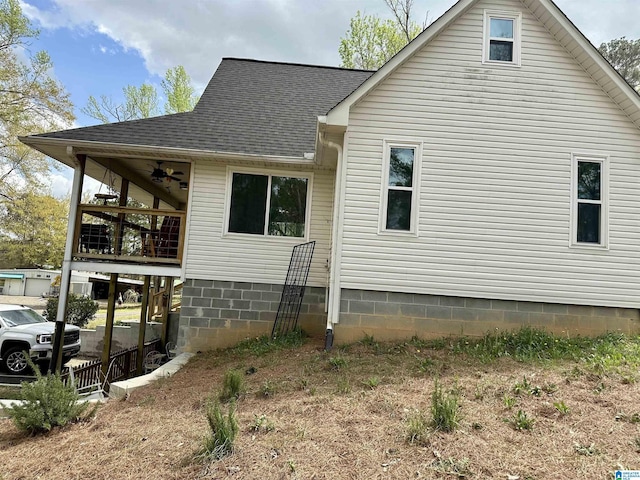 12325 US Highway 411 N, Centre, AL 35960 - view of side of property with a shingled roof and ceiling fan