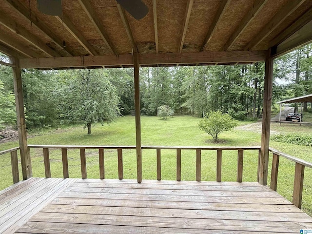 1790 Mount View Rd, Wellington, AL 36279 - deck with a lawn