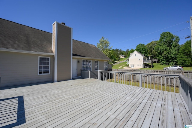 1012 Hickory St, Moody, AL 35004 - wooden deck with a fenced backyard
