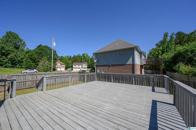 1012 Hickory St, Moody, AL 35004 - wooden terrace featuring a fenced backyard