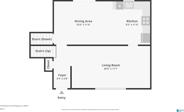 1716 Nancy Ln, Center Point, AL 35215 - room layout