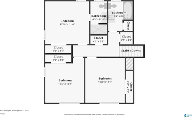 1716 Nancy Ln, Center Point, AL 35215 - property floor plan